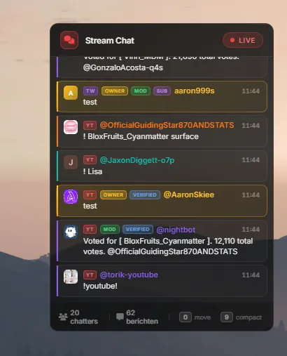 Stream Chat Overlay screenshot