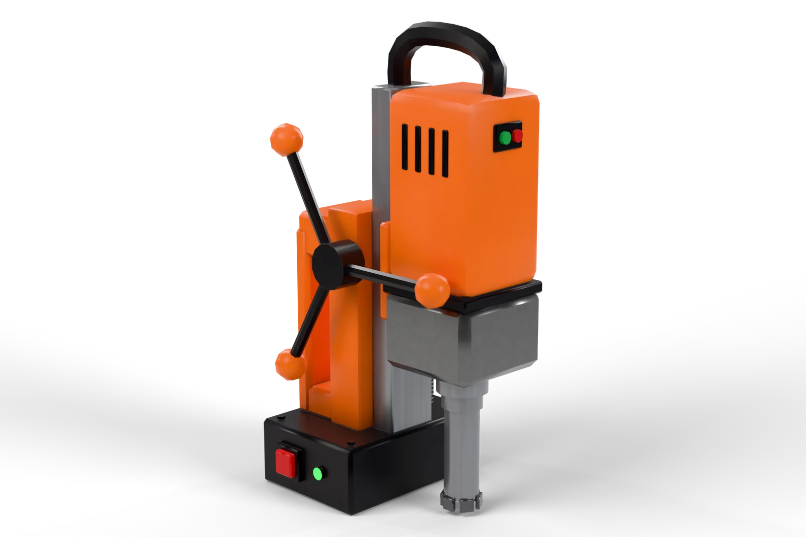 Magnetic drill, studio render of the custom 3D model