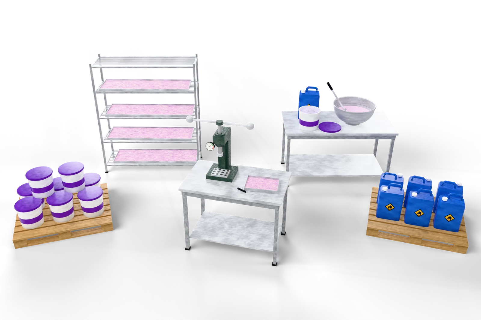 XTC lab, studio render of the custom 3D model