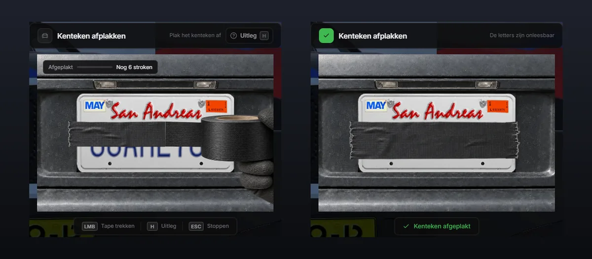 Plate taping on Freedom Roleplay